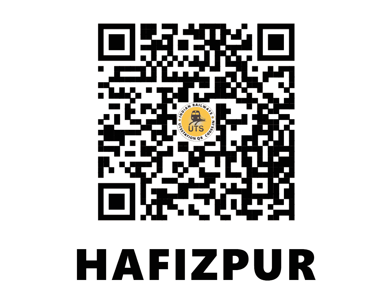 UTS QR Code for HAFIZPUR - HZR (NR - UTTAR PRADESH)